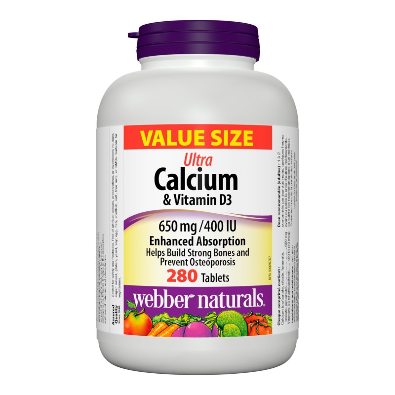Webber Naturals Value Size Ultra Calcium & Vitamin D3 Tablets - 280s