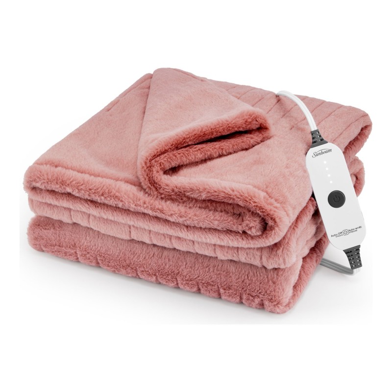 Sunbeam Heated Throw Heating Blanket - Rosy Tan - 50 x 60 in