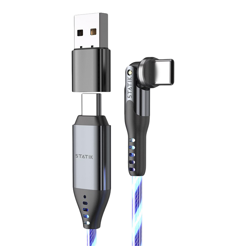 Statik PowerPivot Globright Pro USB-C to USB-C Cable - Blue - 2m