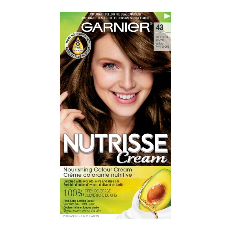 Garnier Nutrisse Cream Permanent Hair Colour 43 Dark Golden Brown