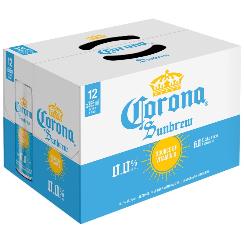 Corona Sunbrew Sleek Can Non-Alcoholic Beer - 12x355ml