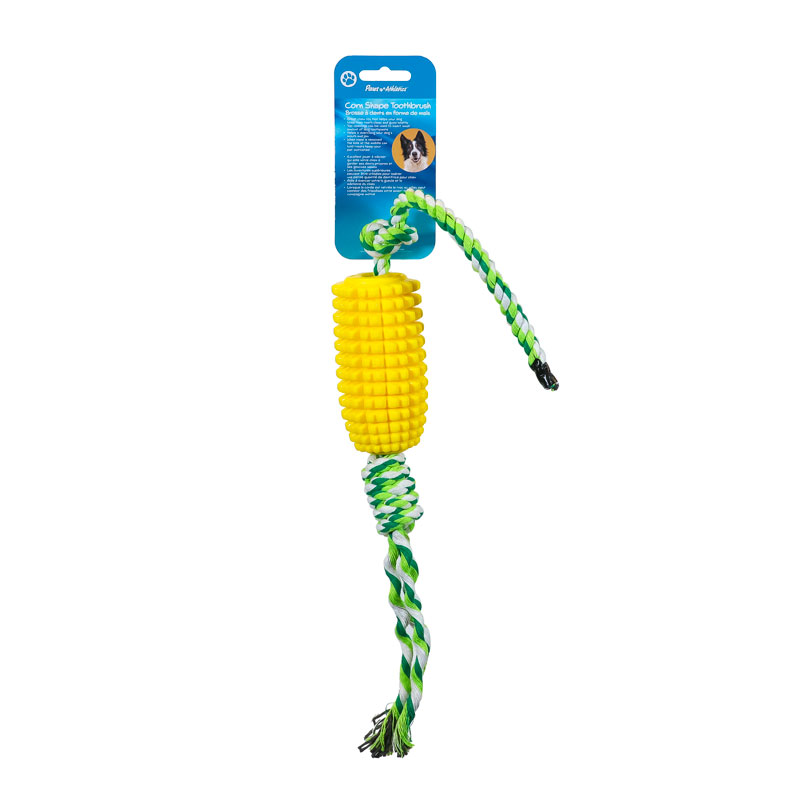 Paws Athletics Corn Shape Toothbrush - Yellow