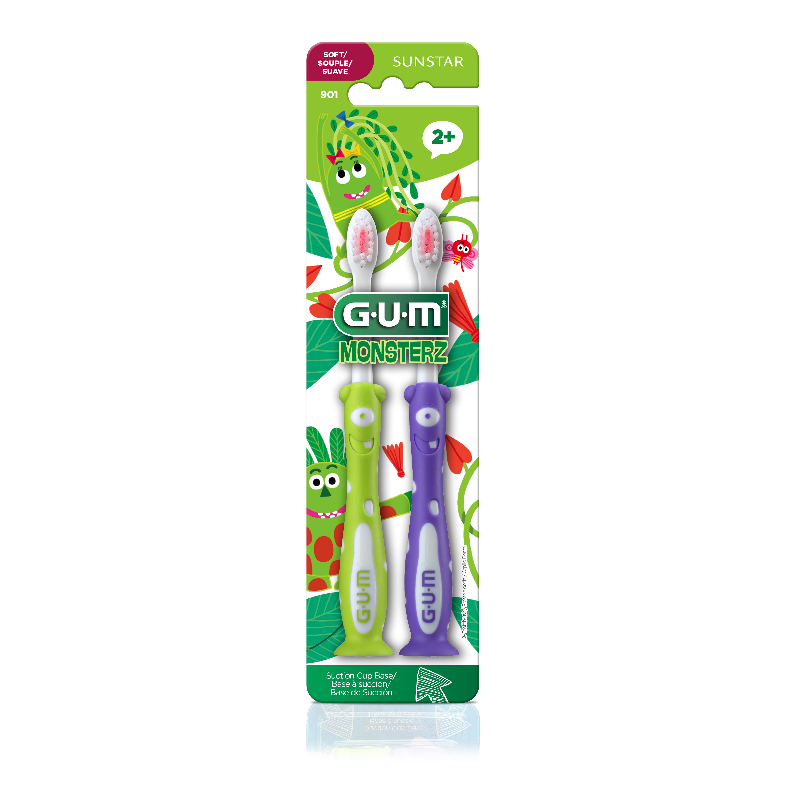 GUM Monsterz Kids Toothbrush - Soft - 2 pack
