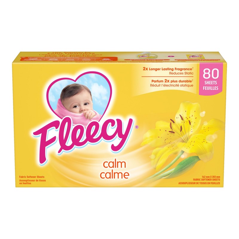 Fleecy Aroma Therapy Fabric Softener Sheets Calm 80's London Drugs