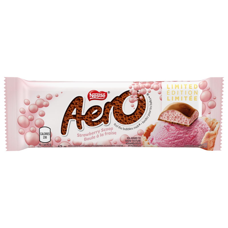 Nestle Aero Strawberry Scoop Chocolate Bar - 42g