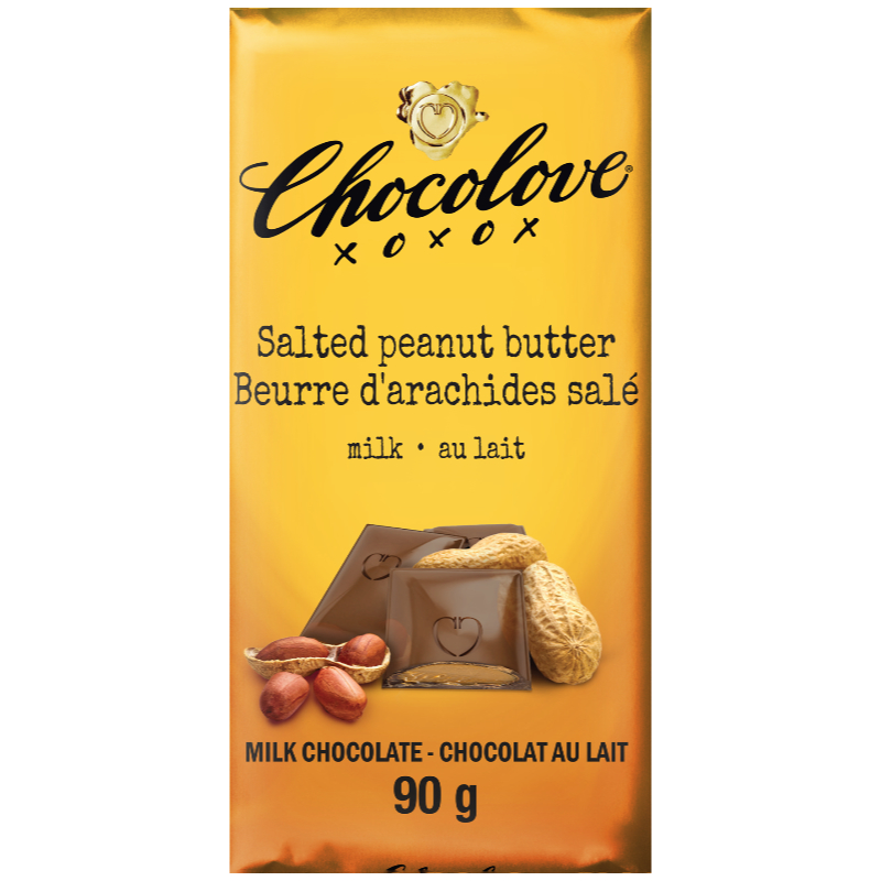 Chocolove Salted Peanut Butter Dark Chocolate Bar - 90g