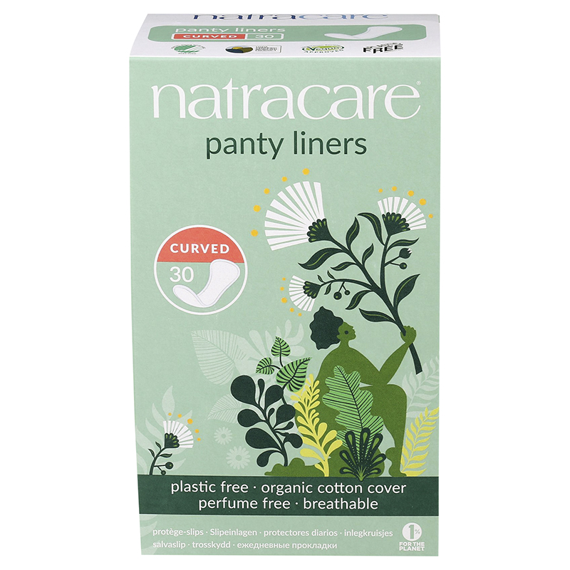 Natracare Natural Panty Liners - Curved - 30's