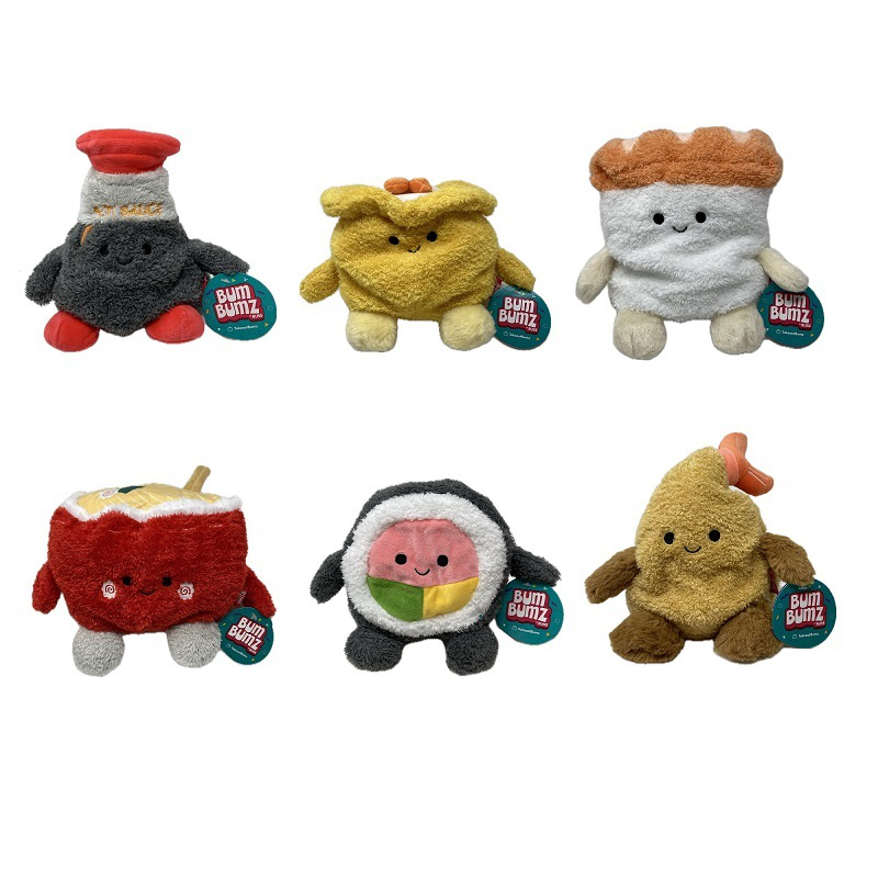 BumBumz Takeout Food Theme Plush Toy - Assorted - 7 Inch - 6.5 x 4 x 4 Inch