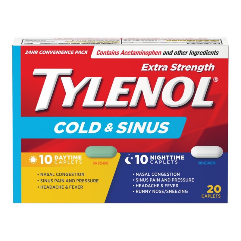 Tylenol* ExtraStrength Daytime & Nighttime Cold & Sinus 20's