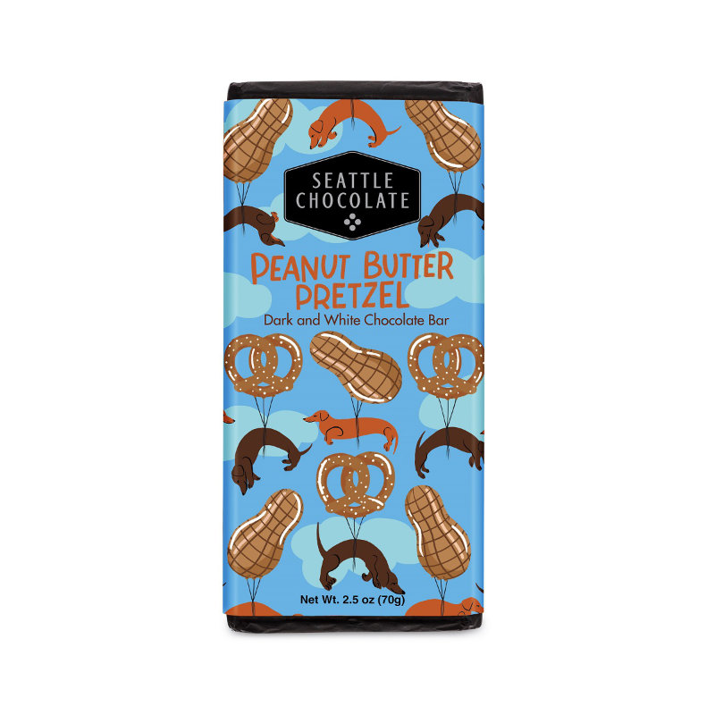 Seattle Chocolate Peanut Butter Pretzel Truffle Bar - 70g