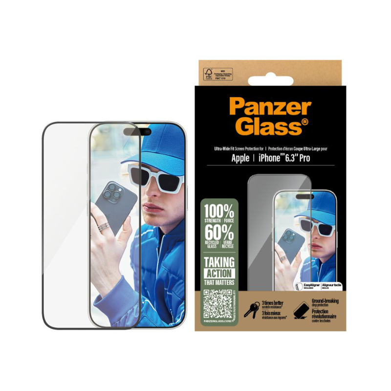 PanzerGlass Screen Protector for Apple iPhone 16 Pro