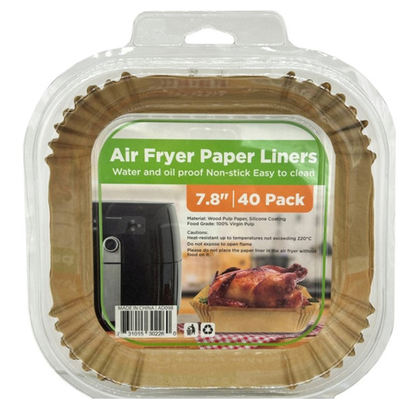 Air Fryer Paper Liners - 7.8inch/40s