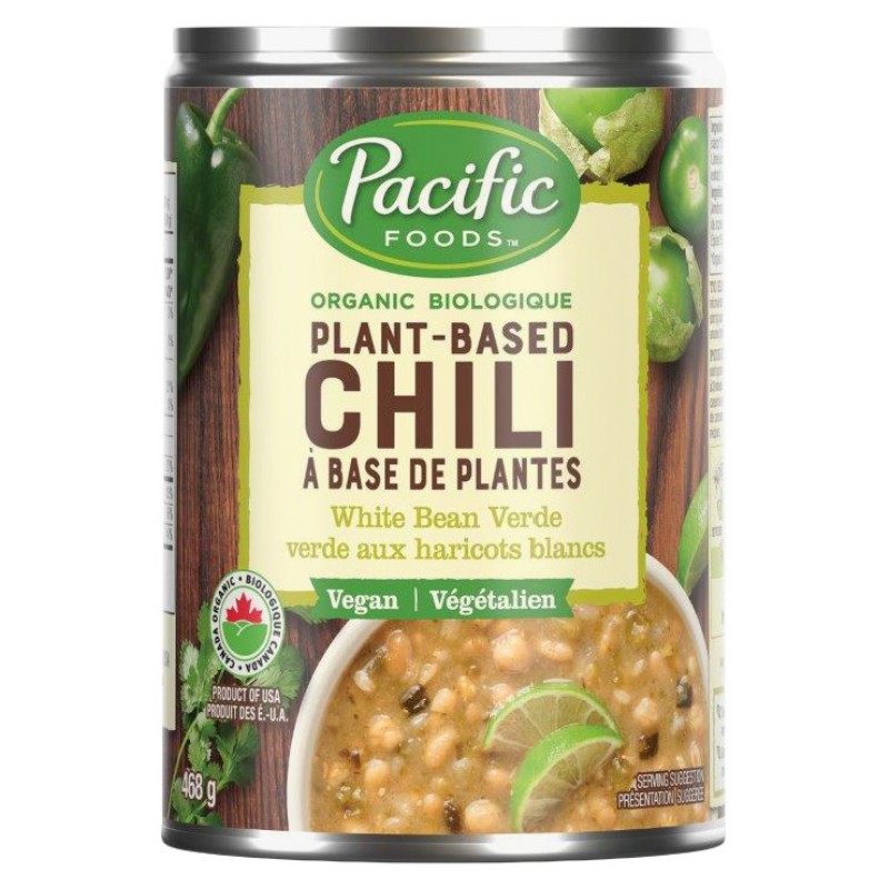 Pacific Foods Organic Biologique Plant-Based Chili - White Bean Verde ...