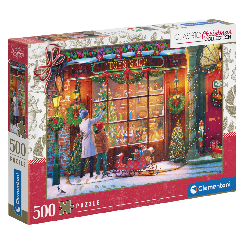 Clementoni Classic Christmas Collection Puzzle - Old Toy Shop - 500 pieces