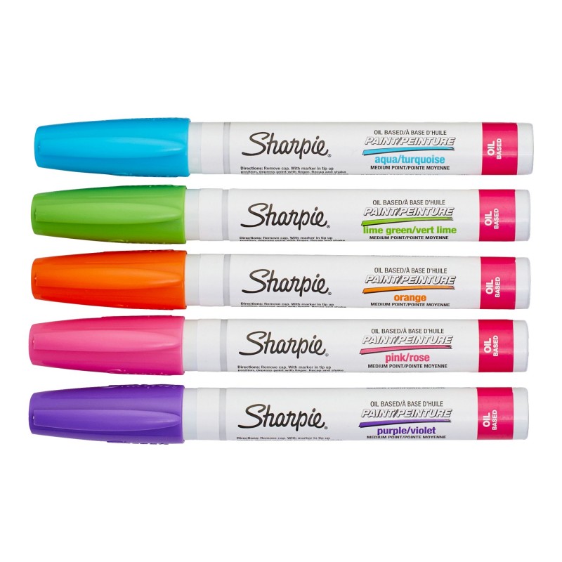 Sharpie Paint Permanent Markers - Assorted - 5 pack