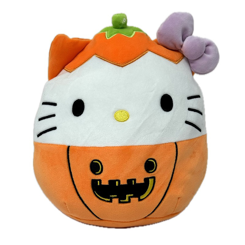 Squishmallows Halloween Sanrio Plush Toy - Hello Kitty Pumpkin - 8 Inch - 8 x 7 x 5 Inches