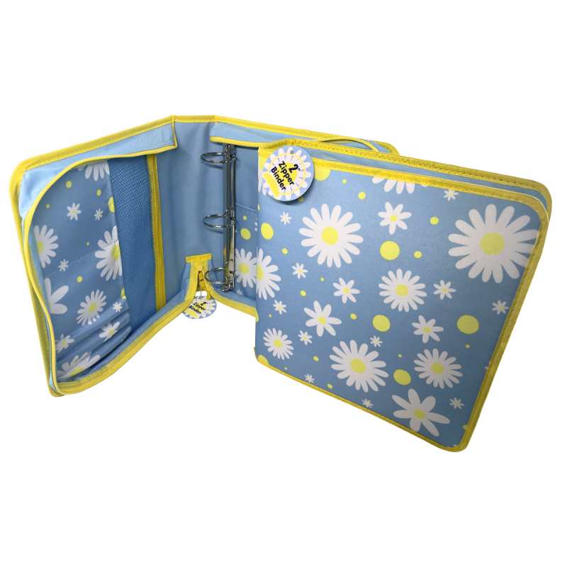 Firstline Daisy Zip Binder - Assorted