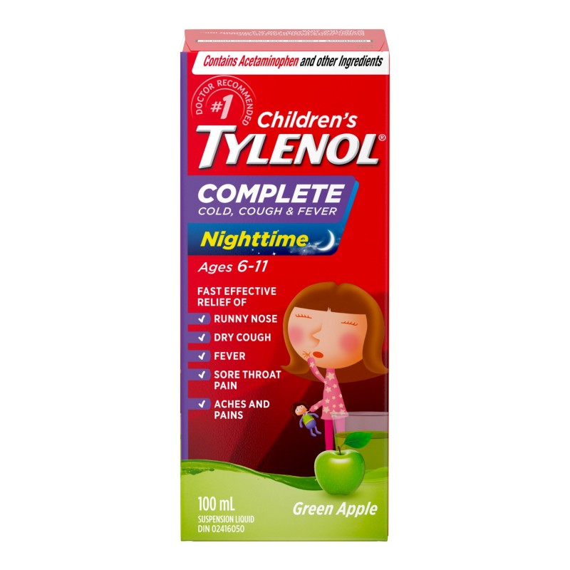 Tylenol* Children's Complete Cold Cough & Fever Nighttime Liquid Suspension - 100ml