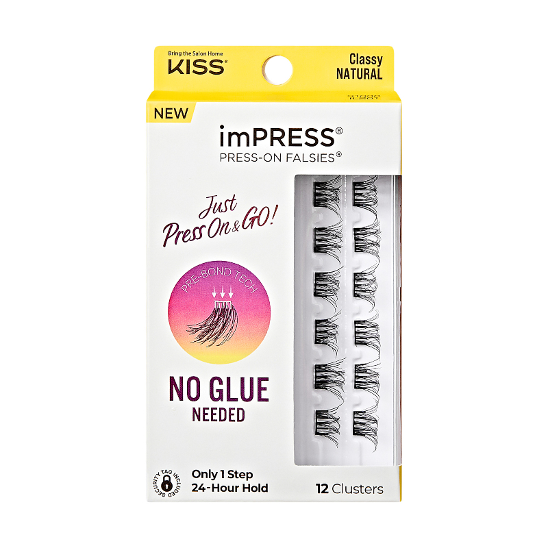 Kiss ImPRESS Just Press-on & Go! Falsies Eyelash Extensions Kit - 01 Classy Natural - 12s