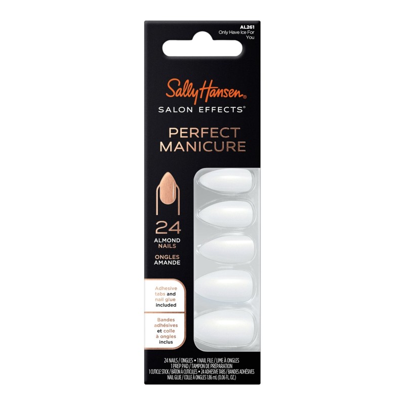 Sally Hansen Salon Effects Perfect Manicure False Nails Kit - Almond - Only Have Ice For You (AL261) - 24's