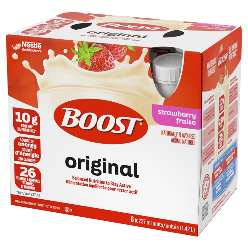 BOOST Original Protein Drink - Strawberry - 6 x 237ml
