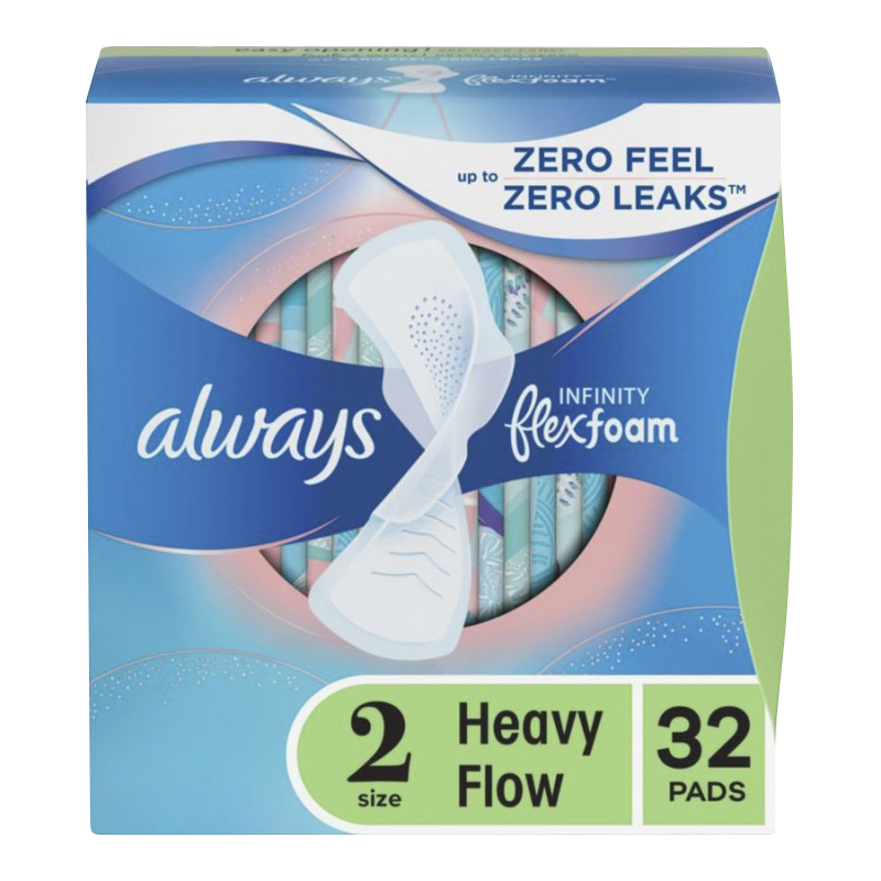 Always Infinity Sanitary Pads - Heavy - Size 2 - 32s