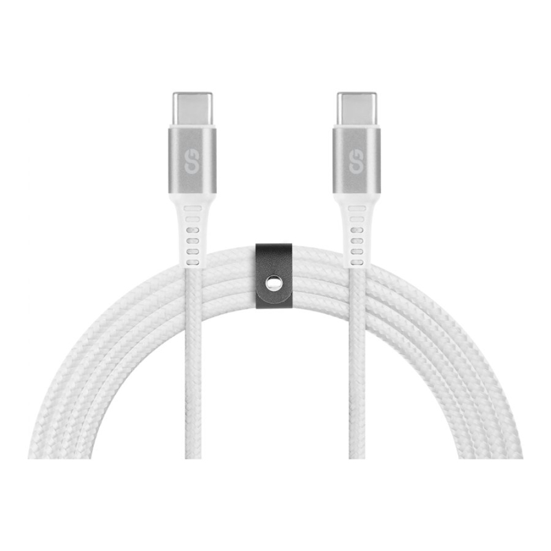 LOGiiX Piston Connect Braid ECO USB-C to USB-C Cable - Silver - 1.5m