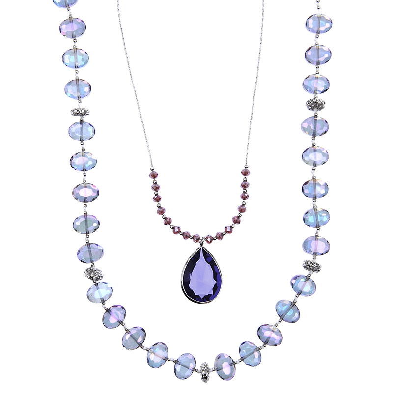 Lonna & Lilly Pendant Multi Layered Necklace - Purple