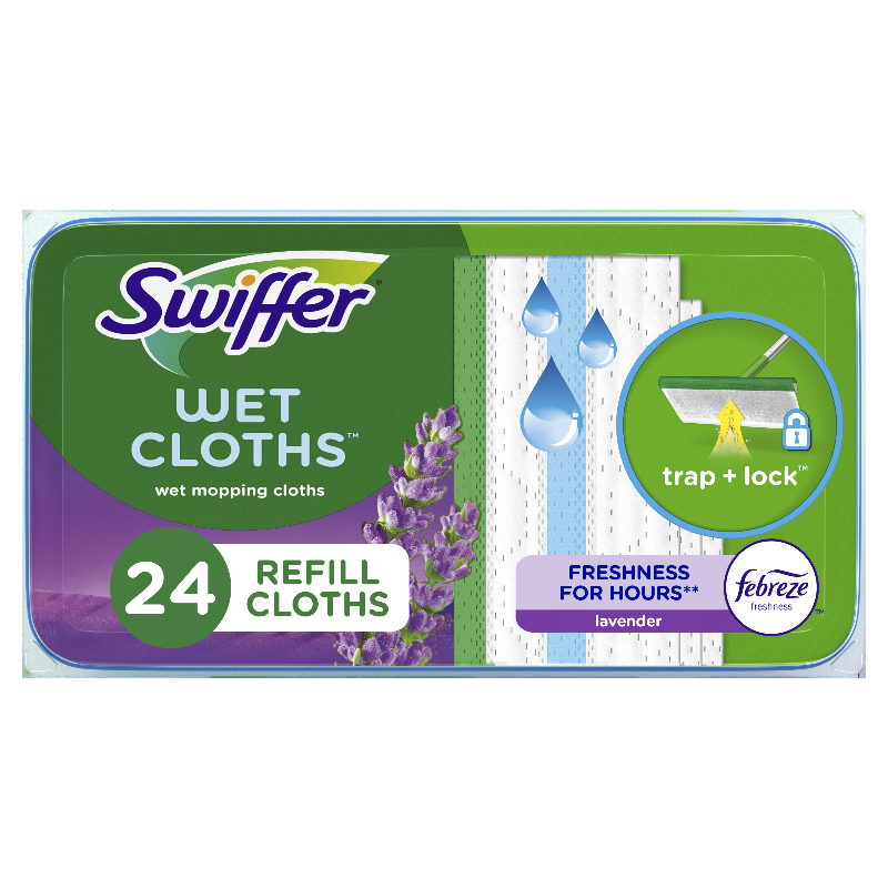 Swiffer Sweeper Wet Refills with Febreze - Lavender Vanilla & Comfort - 24s