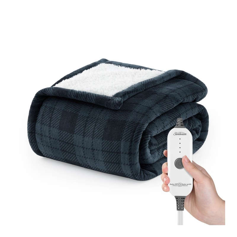 Sunbeam Microplush Sherpa Heated Throw