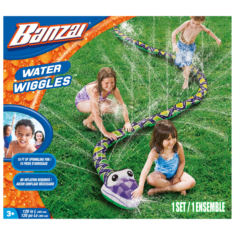 Banzai Water Wiggles Snake Sprinkler - 10 Inch