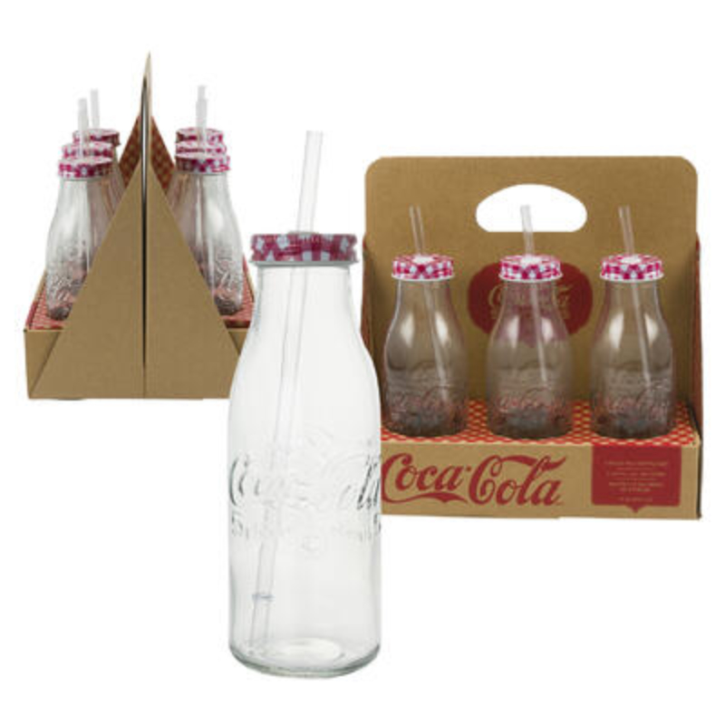 Coca-Cola Glass Bottle Set - 6 piece / 15oz