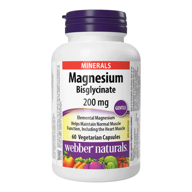Webber Naturals Magnesium Bisglycinate Capsules - 200mg - 60's