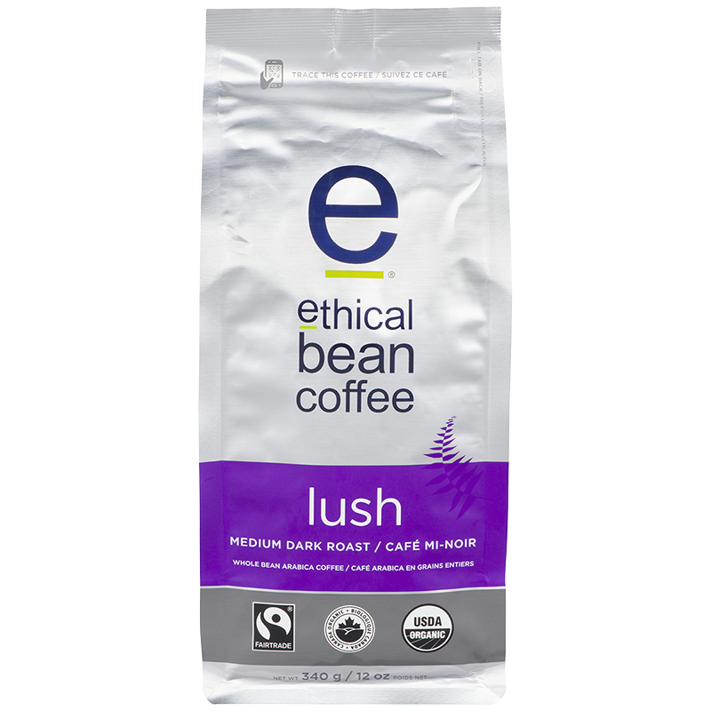 Ethical Bean Coffee - Lush Medium Dark Roast - Whole Bean