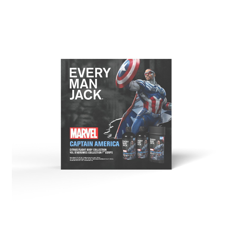 Every Man Jack Marvel Body Gift Set - Captain America