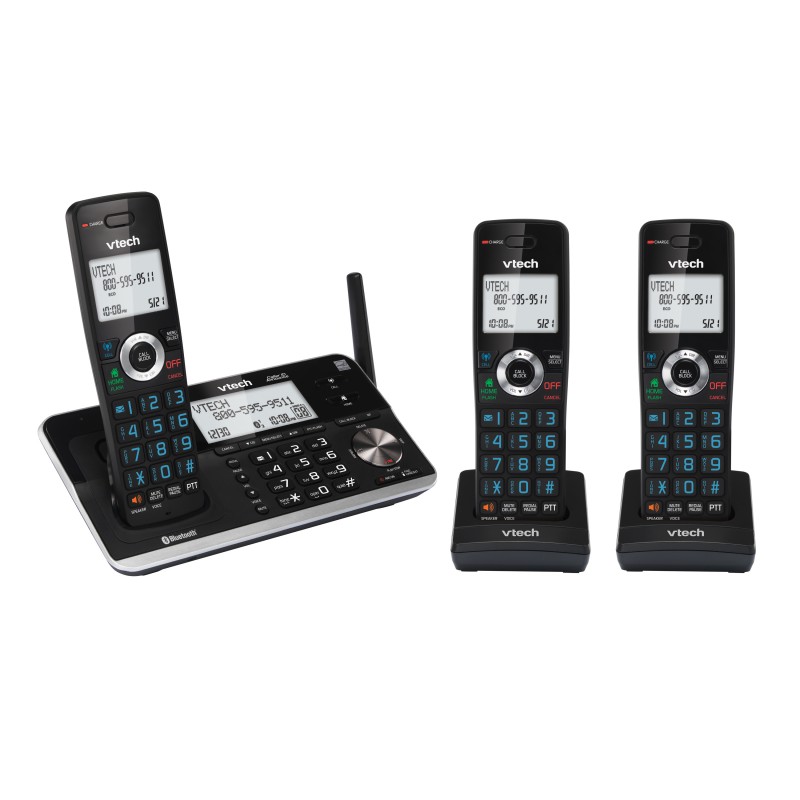 VTech 3 Handset Connect to Cell Answering System with Smart Call Blocker - Black - IS72563