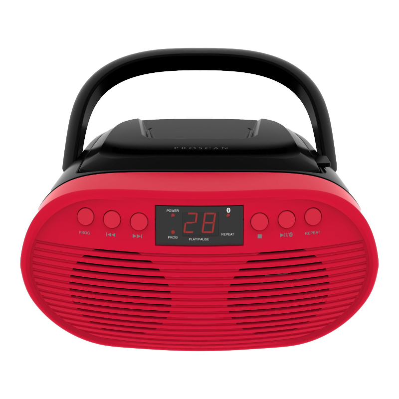 Proscan Boombox - Red - PRCD340BT-RED