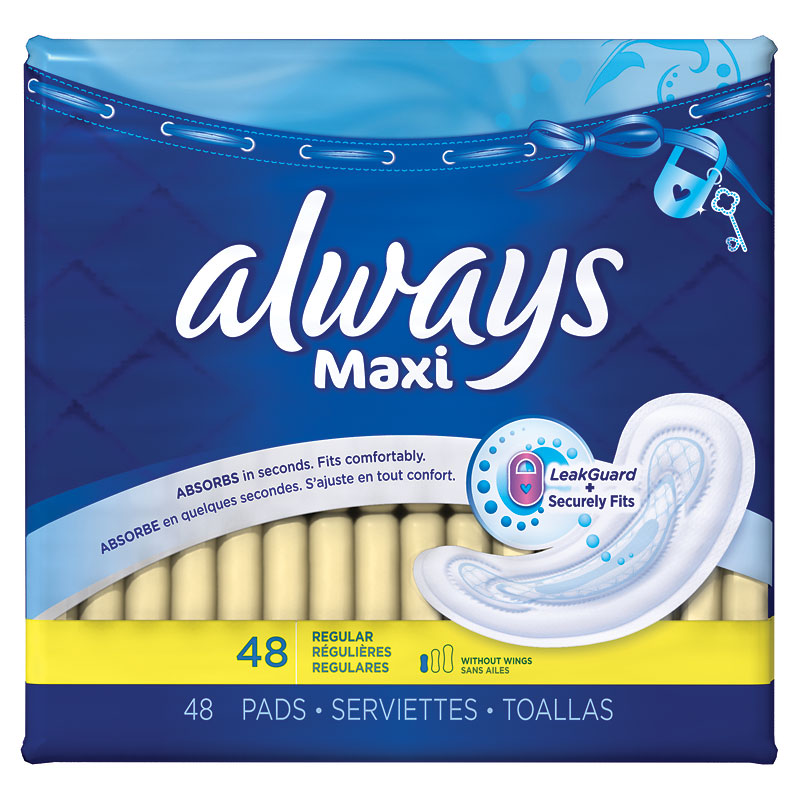 Customer Reviews: Always Maxi Pads Size 1, Unscented, Regular, 48