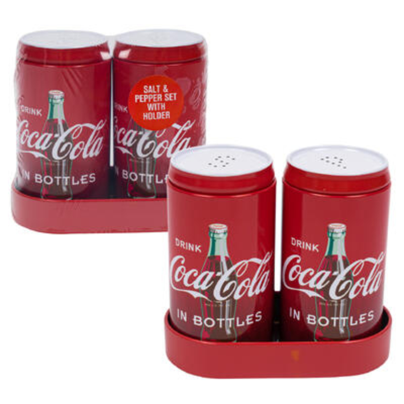 Coca-Cola Salt and Pepper Shaker - Red - 4 Inch