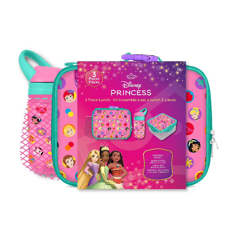 Disney Princess Kids Lunch Bag Set - 3 piece