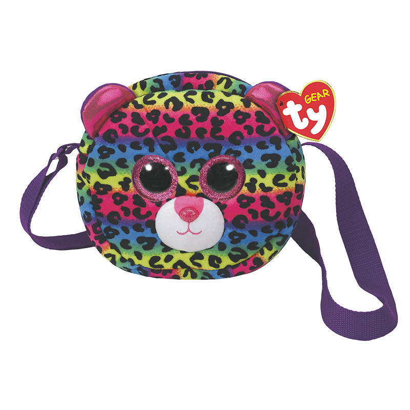 plush leopard bag