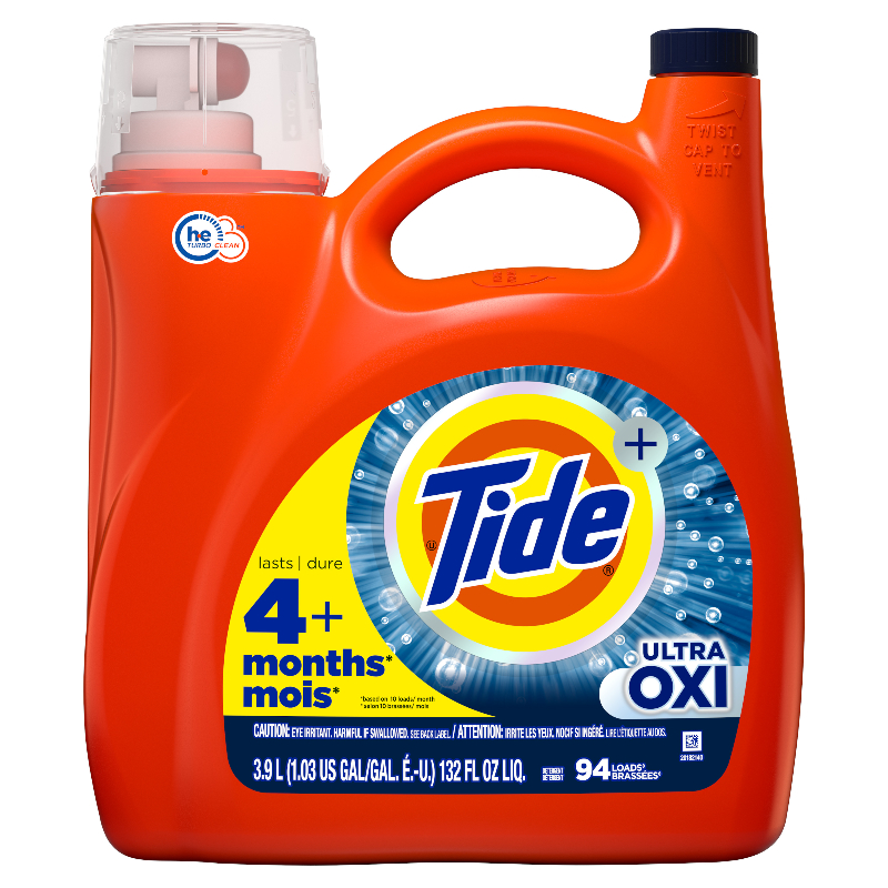 Tide HE Turbo Clean Ultra Oxi Liquid Laundry Detergent - 3.9L / 100 loads