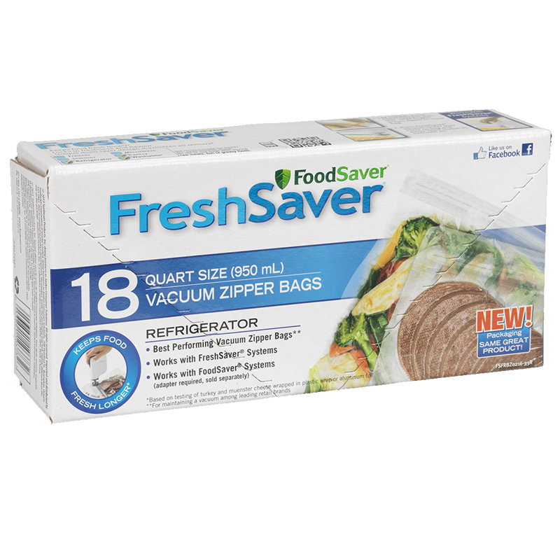 FoodSaver FreshSaver Quart Fridge Zipper Bags 18's London Drugs