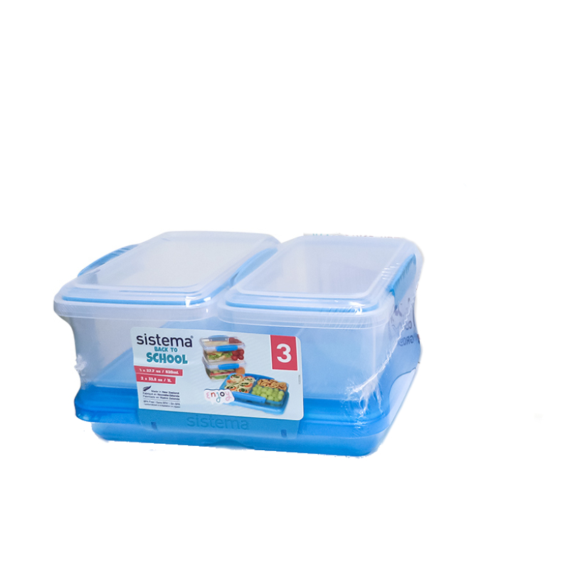Sistema Plastic Food Storage Container Set - 3 pack