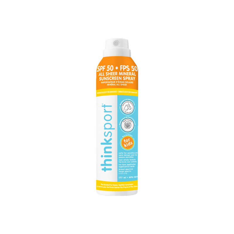 ThinkSport Kids Clear Sunscreen Spray - SPF 50 - 177ml