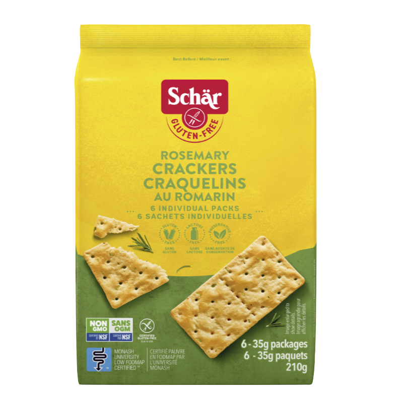 Schar Gluten Free Rosemary Crackers - 210g - 6 pack