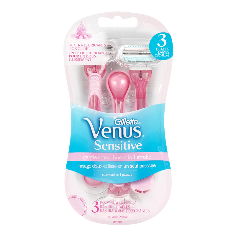 Gillette Venus Disposable Razors - Sensitive - 3 razors