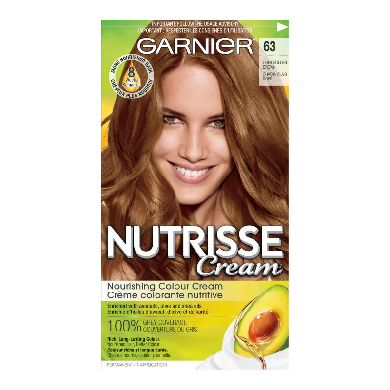 Garnier Nutrisse Cream Permanent Hair Colour - 63 Light Golden Brown