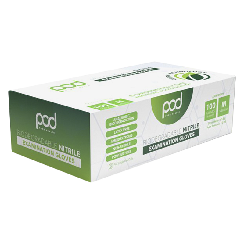 Pods Health Disposable Gloves - Medium - Light Green - 100's