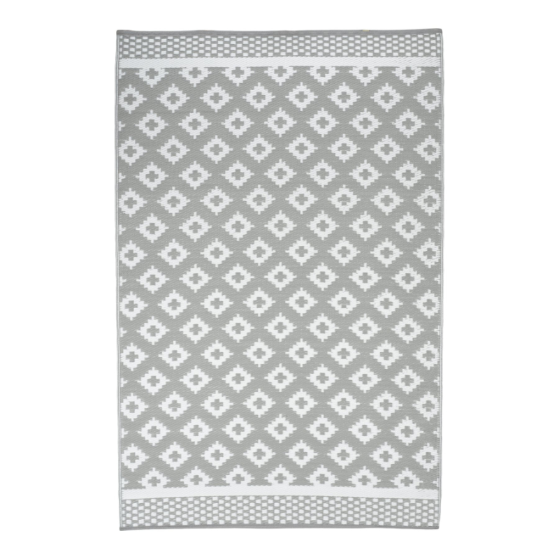 Fiesta Beach Mat - White/Grey - 4x6ft